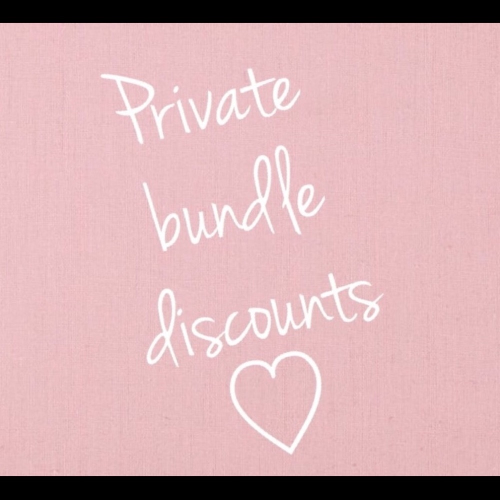 Bundle items for a private special discount offer!